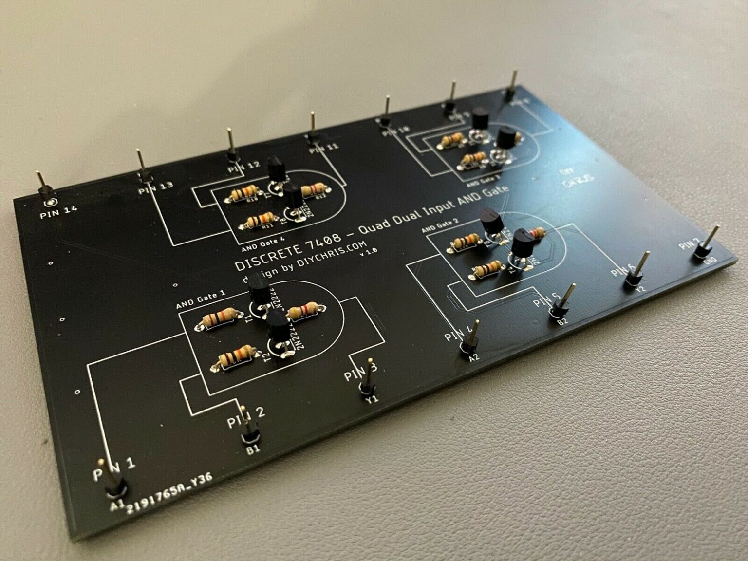 The “Giant” Discrete 7408 Quad Dual Input AND Gate by DIYCHRIS DIY